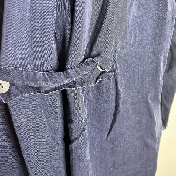 Bryn Walker Button Up Tunic Top Blue Womens Small Long Sleeve Lagenlook - Picture 12 of 14